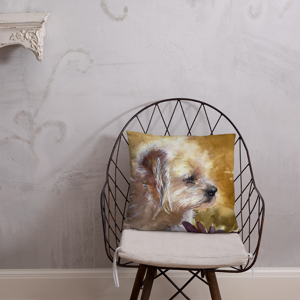 "A Sweet Dog Named Grizz" Basic Pillow