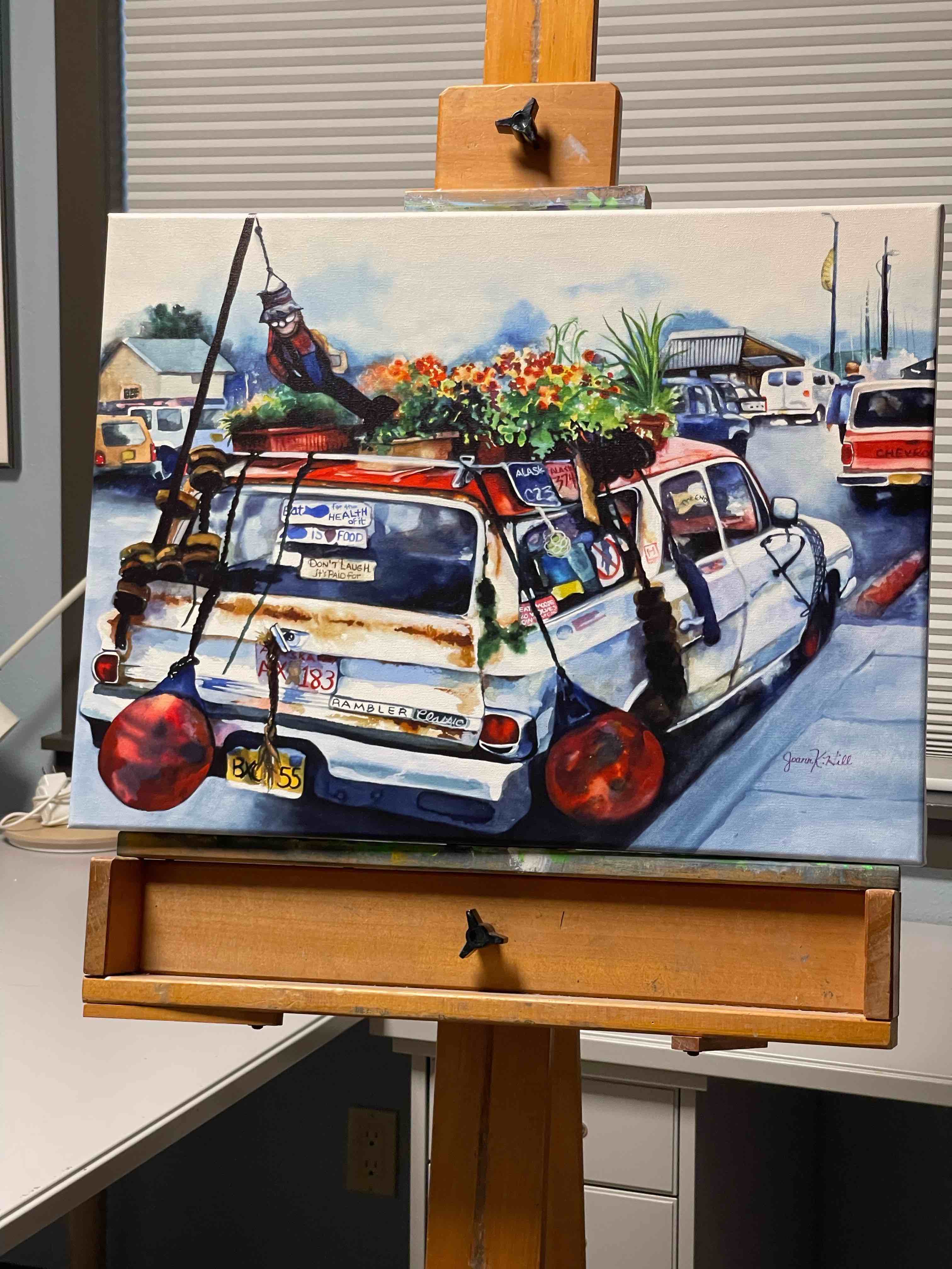 "Don't Laugh, It's Paid For" - Watercolor Print on Canvas