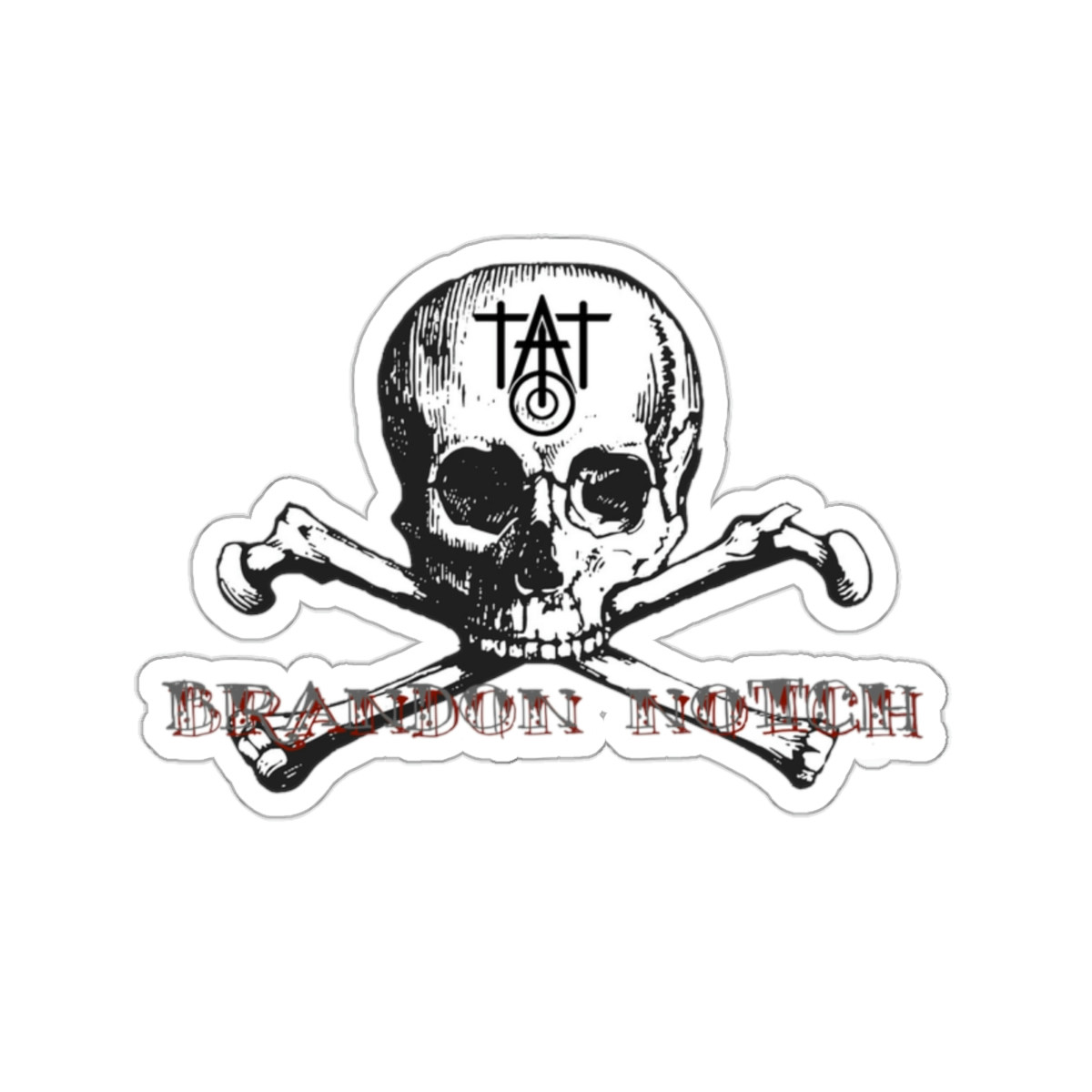 Brandon Notch memento mori Die-Cut Stickers