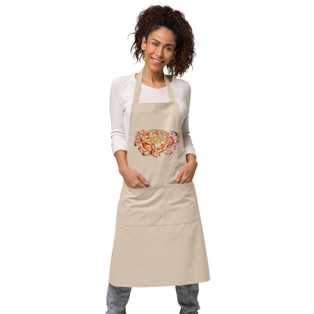 Mr. Crabby Digital Graphic - Organic cotton apron