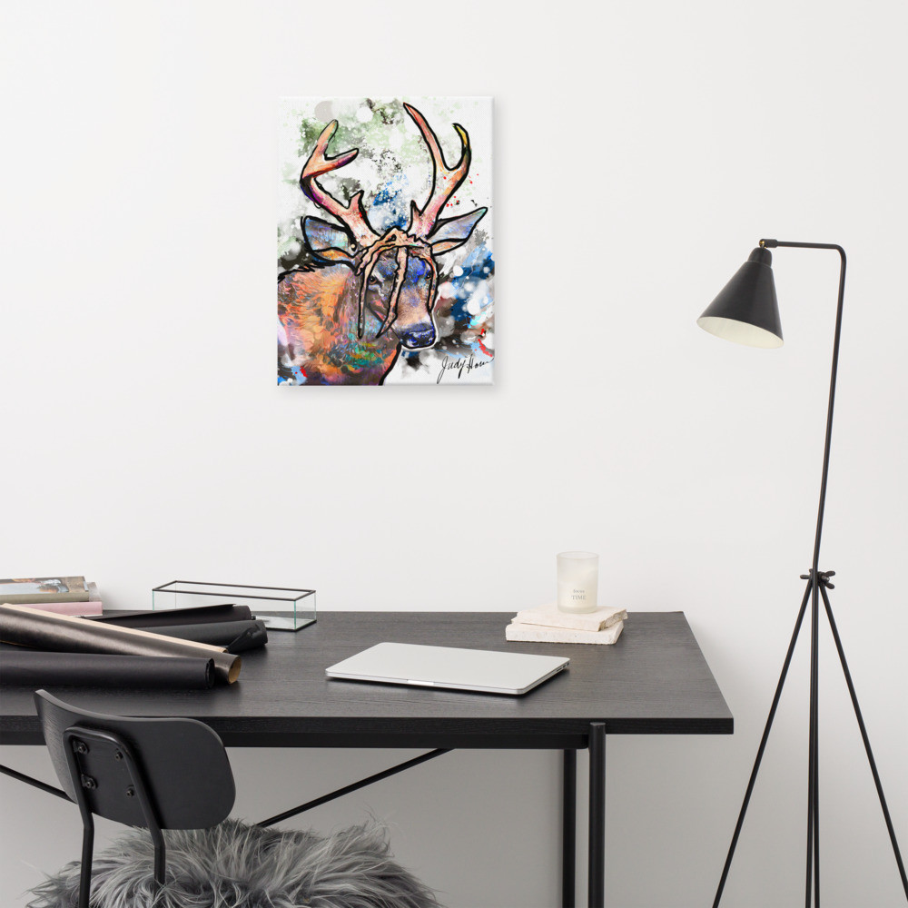 Velvet Deer On Canvas