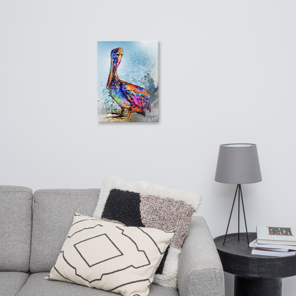 Brown Pelican on Canvas