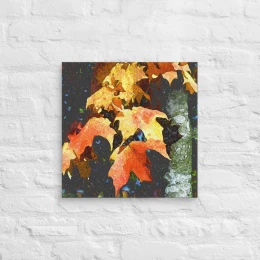 Falling Leaves Painting on Canvas - 12 x 12 in or 18 x 18 in