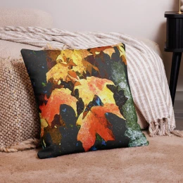 Fall Leaves Painting Graphic - Premium Pillow - 2 sizes