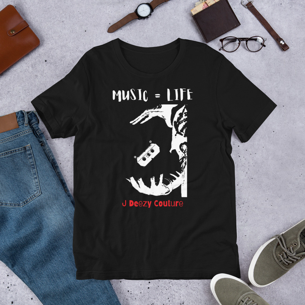 Music = Life Unisex Tee Black