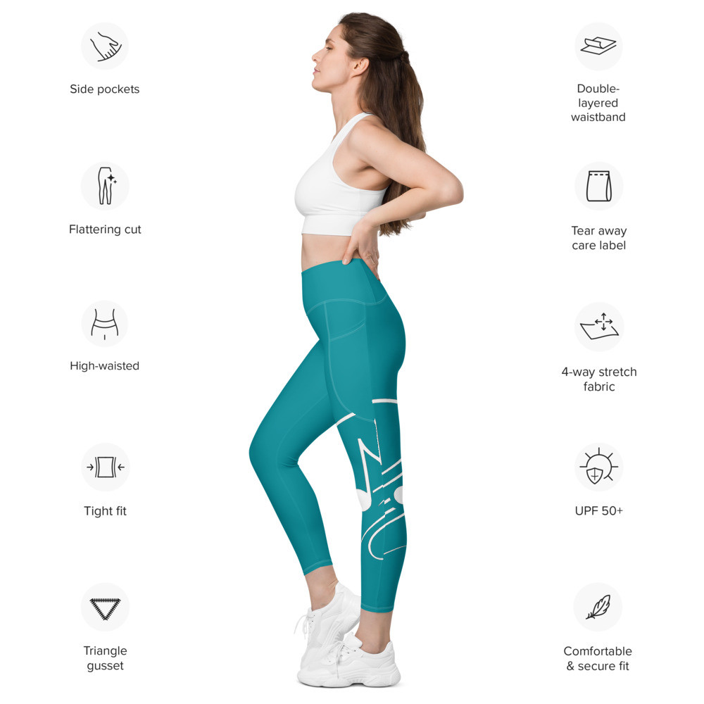 Eastern Blue Music Leggings With Pockets