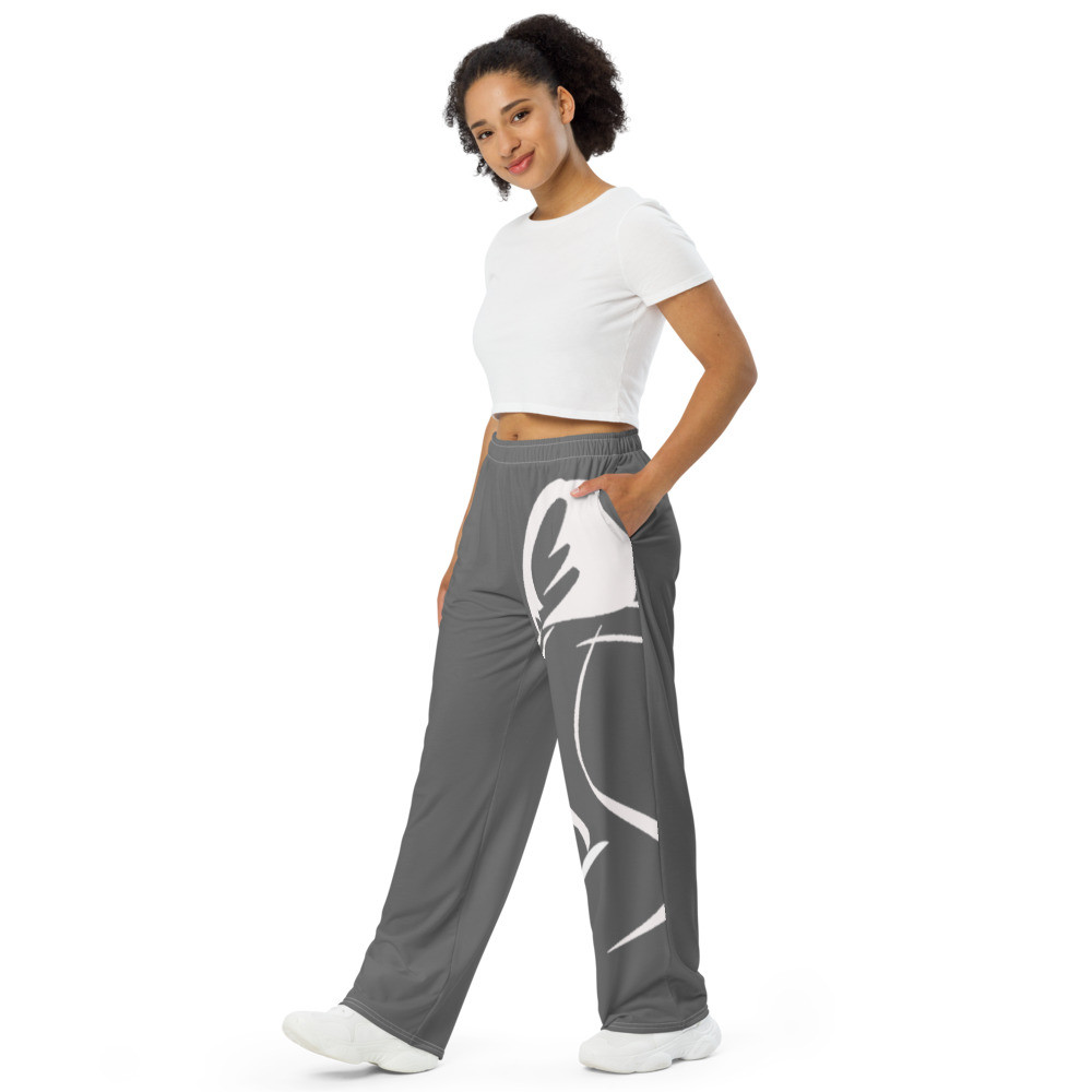 Ladylectual Wide-Leg Pants Grey