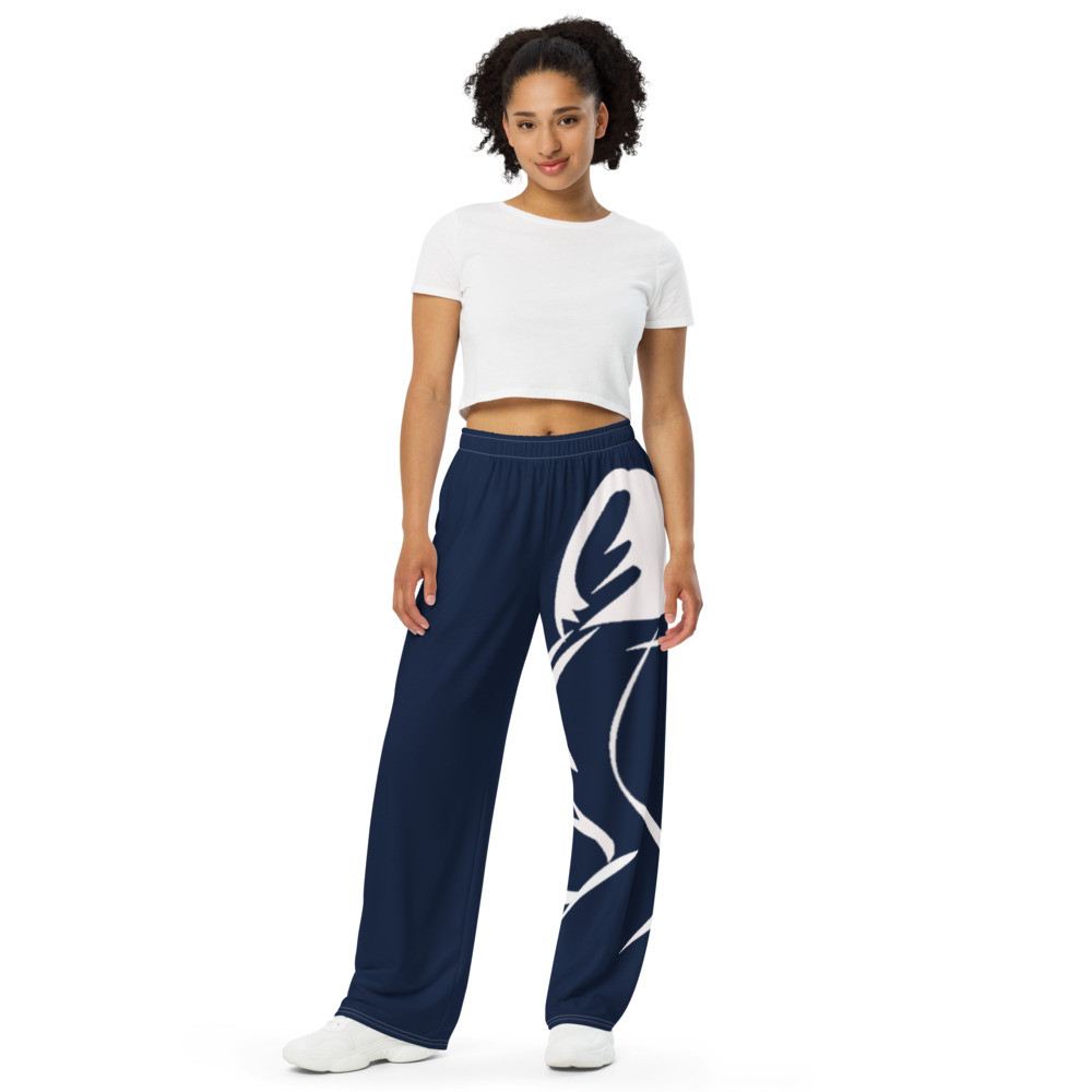 Ladylectual Wide-Leg Pants Navy