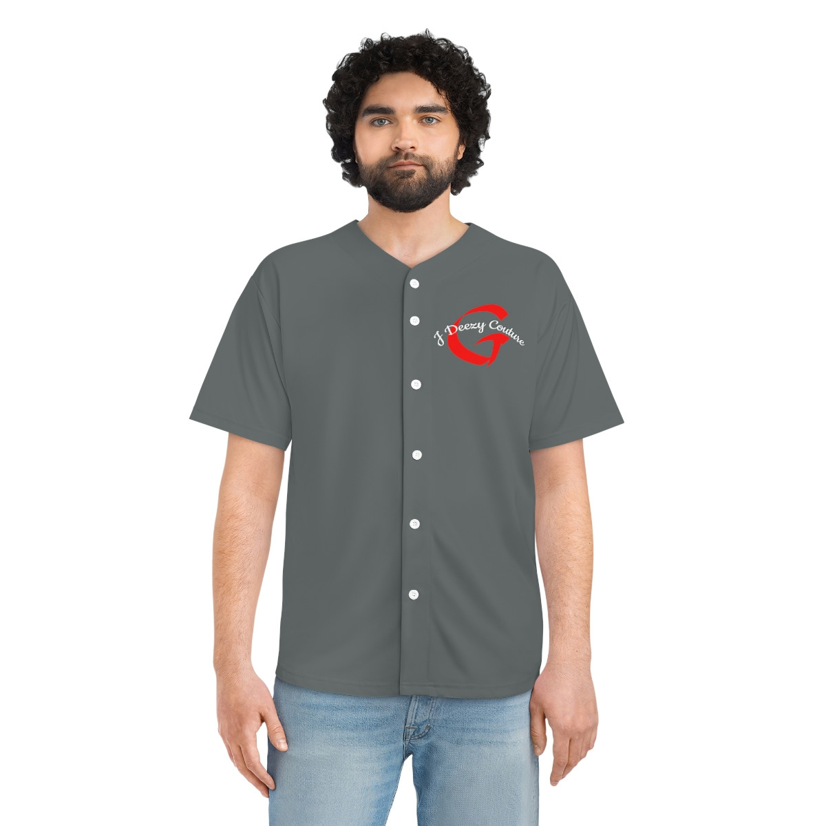 Men's G Baseball Jersey (Grey)