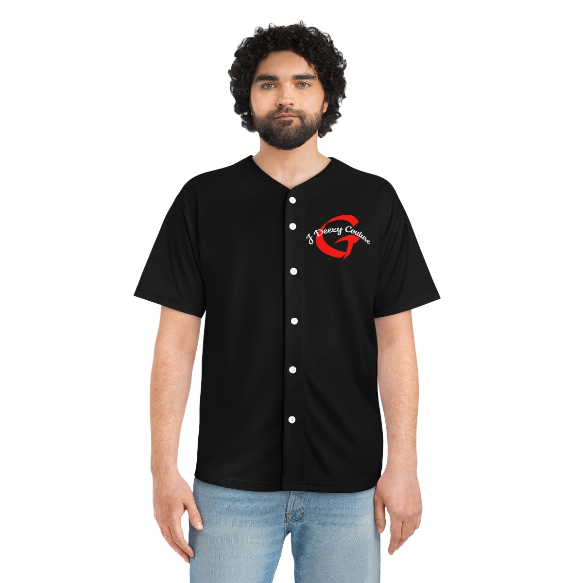 Men's G Baseball Jersey (Black)