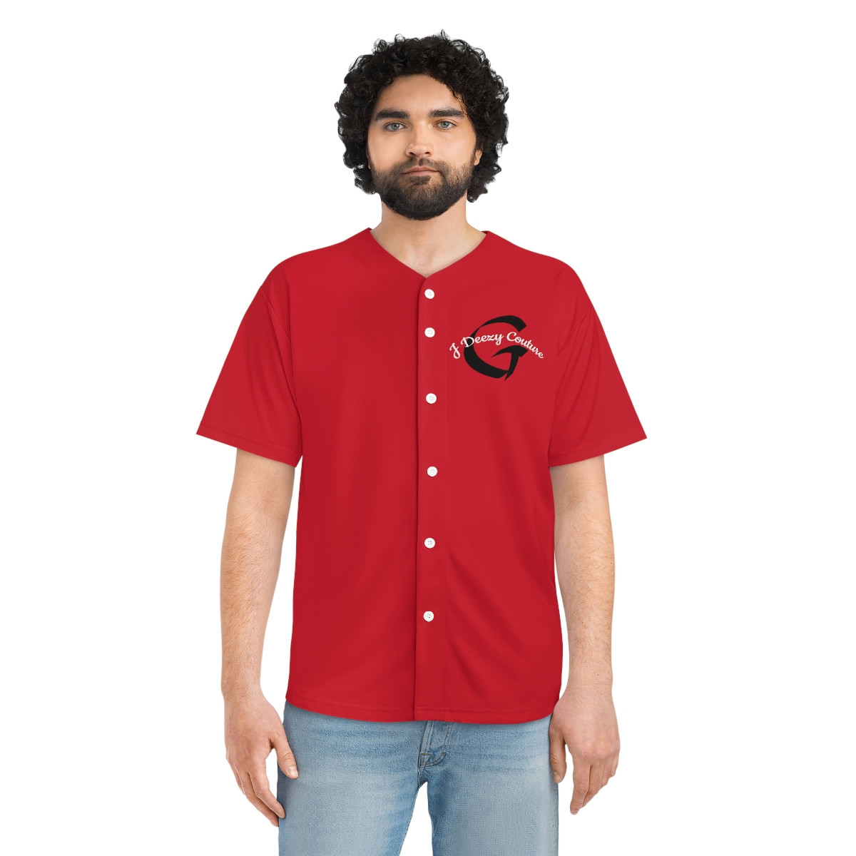 Men's G Baseball Jersey (Red)