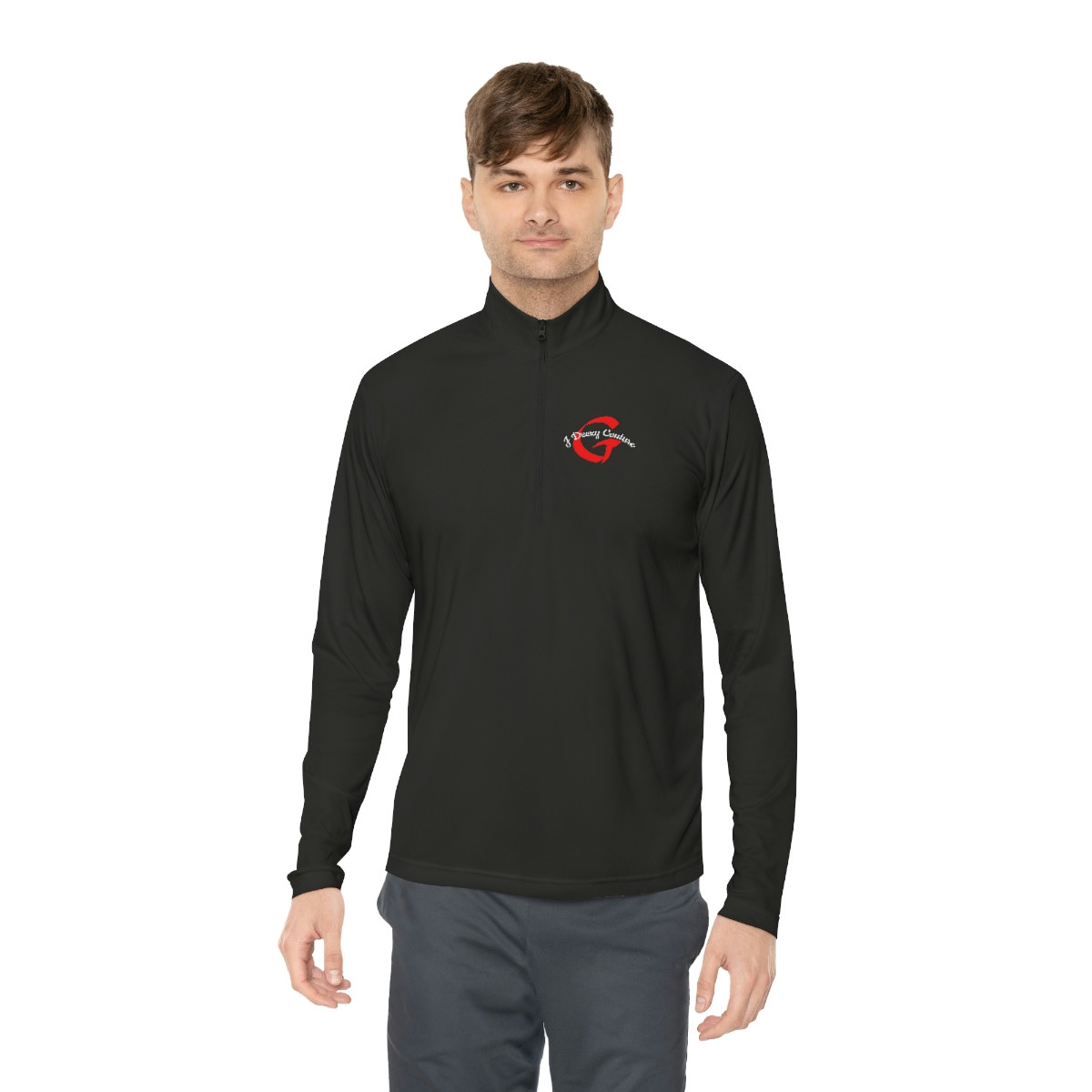 Unisex Quarter-Zip G Pullover (Black)