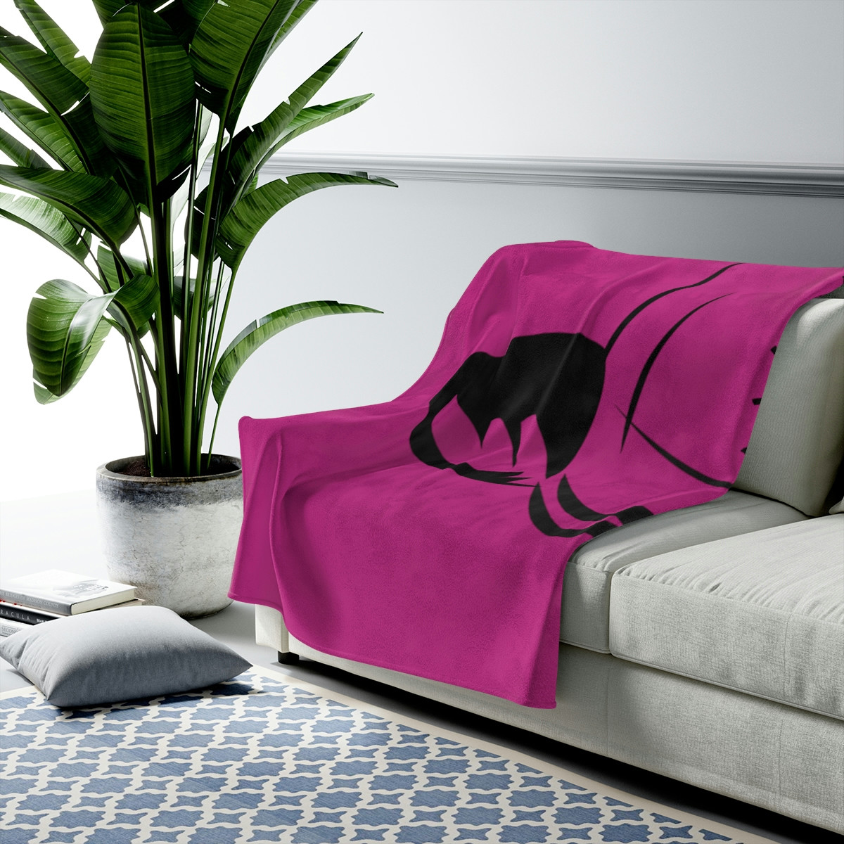 Ladylectual Velveteen Plush Blanket (Pink)