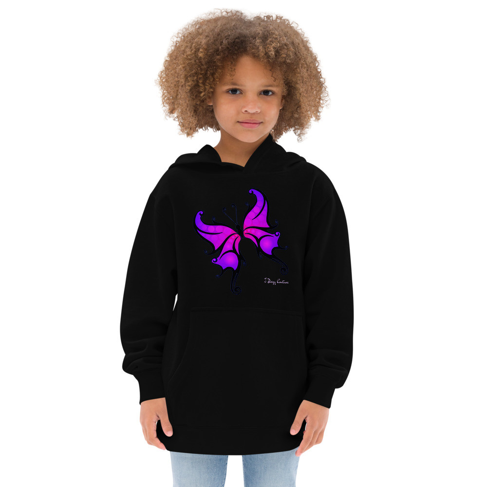 Girl's Butterfly Fleece Hoodie