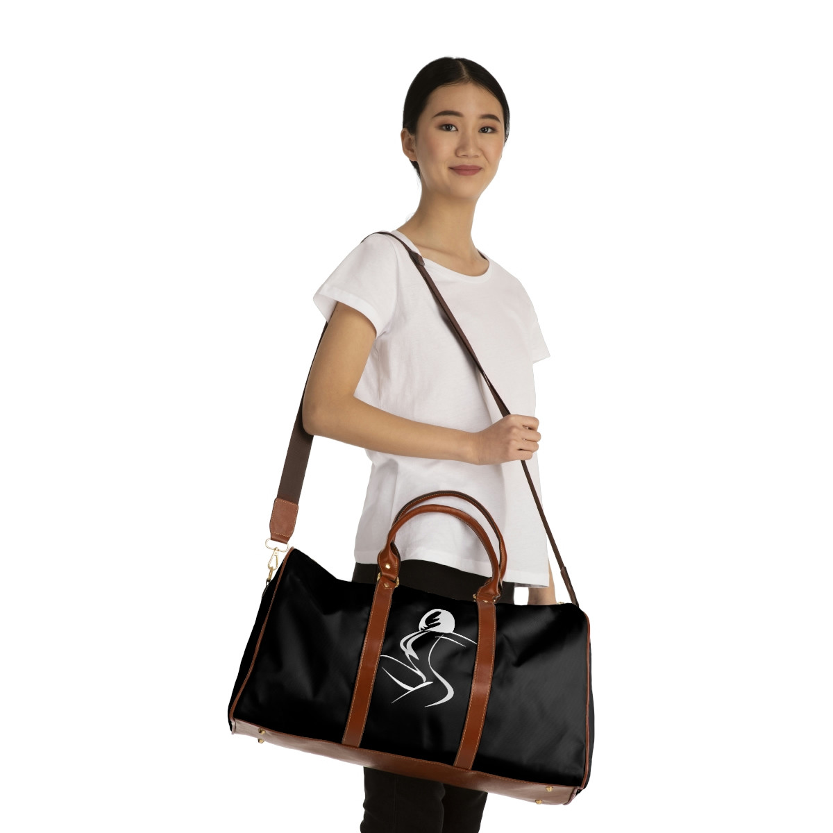 Ladylectual Waterproof Travel Bag (Blk/Brn)