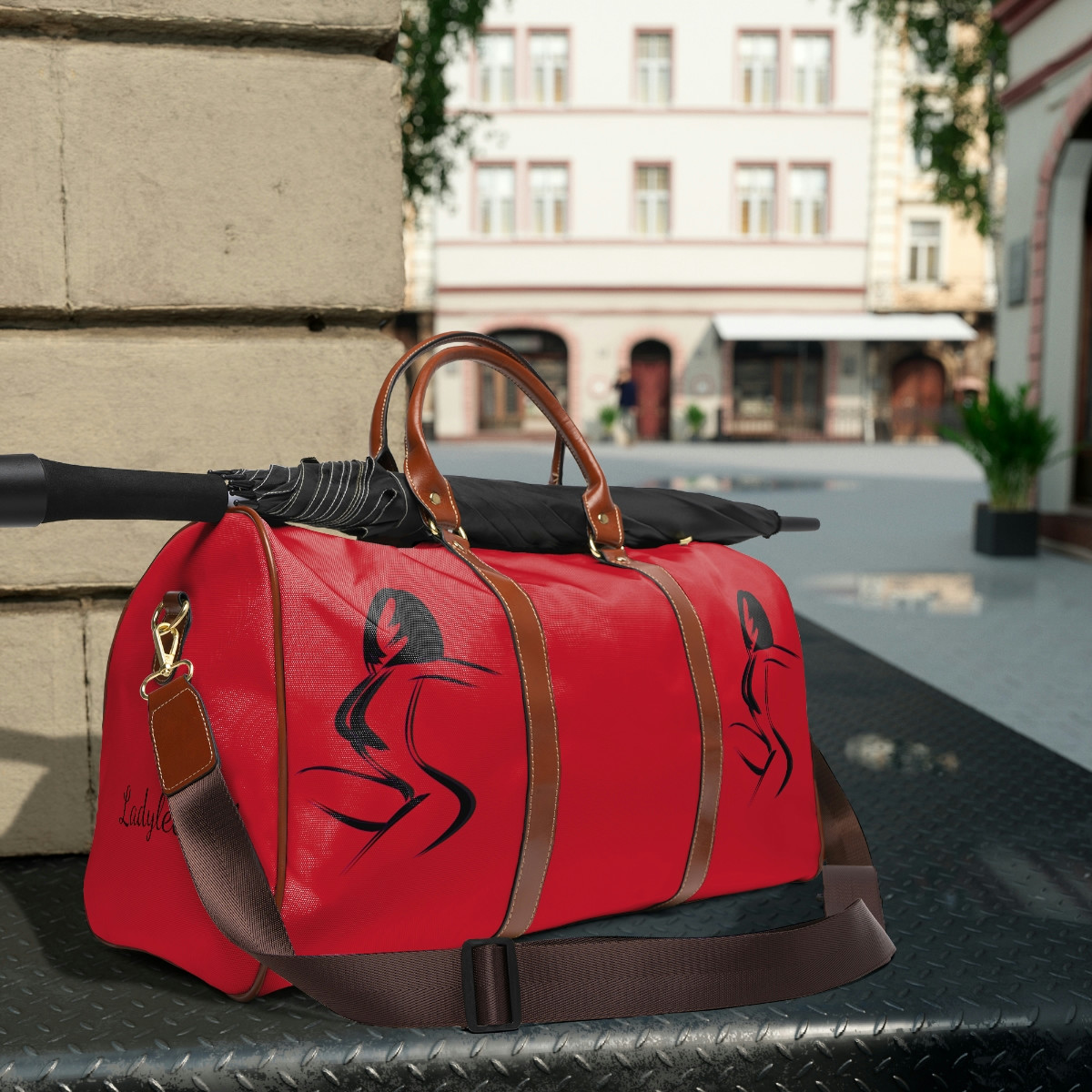 Ladylectual Waterproof Travel Bag (Red/Brn)