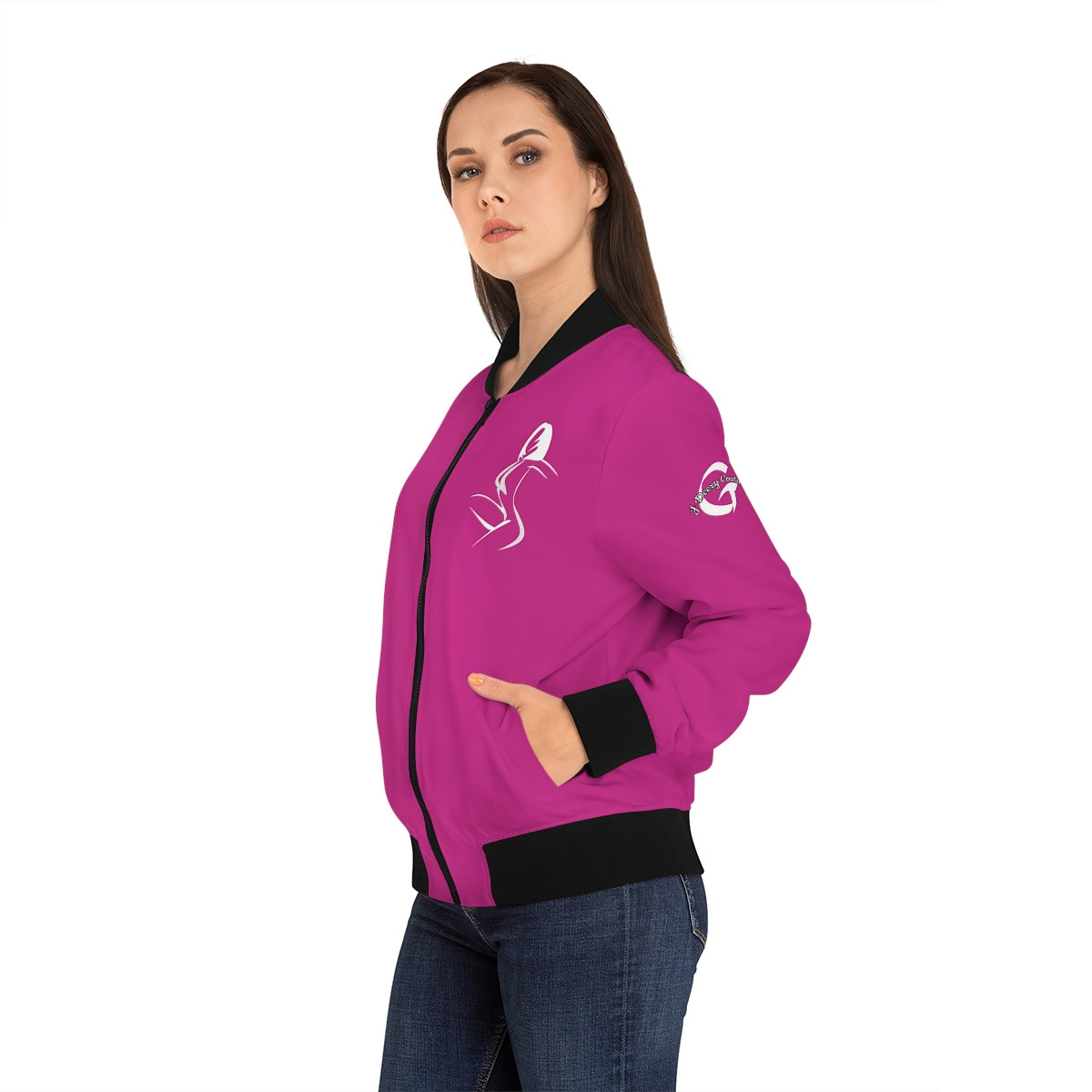 Women's Ladylectual Bomber Jacket (Pink)