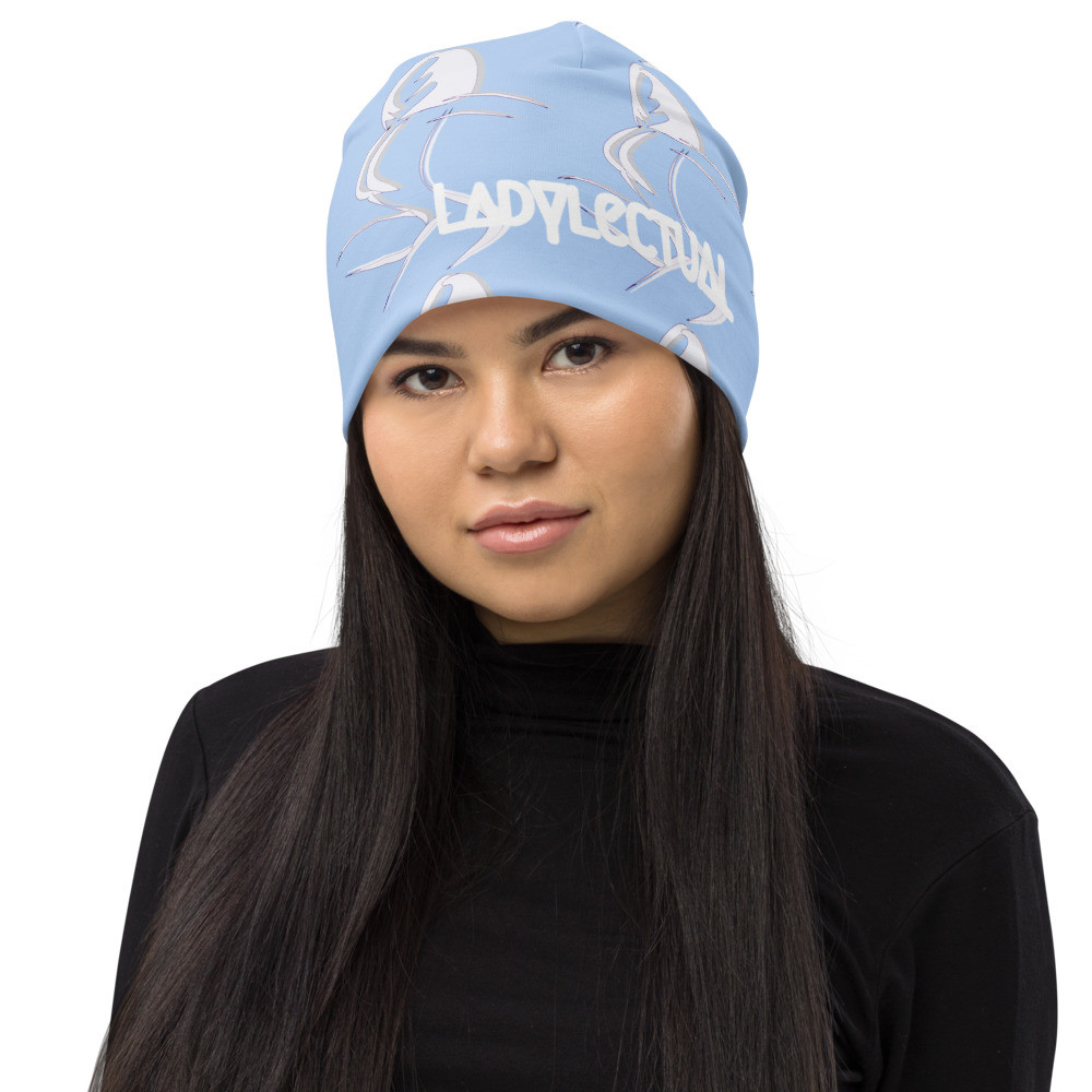 All-Over Print Women's Beanie Light Blue