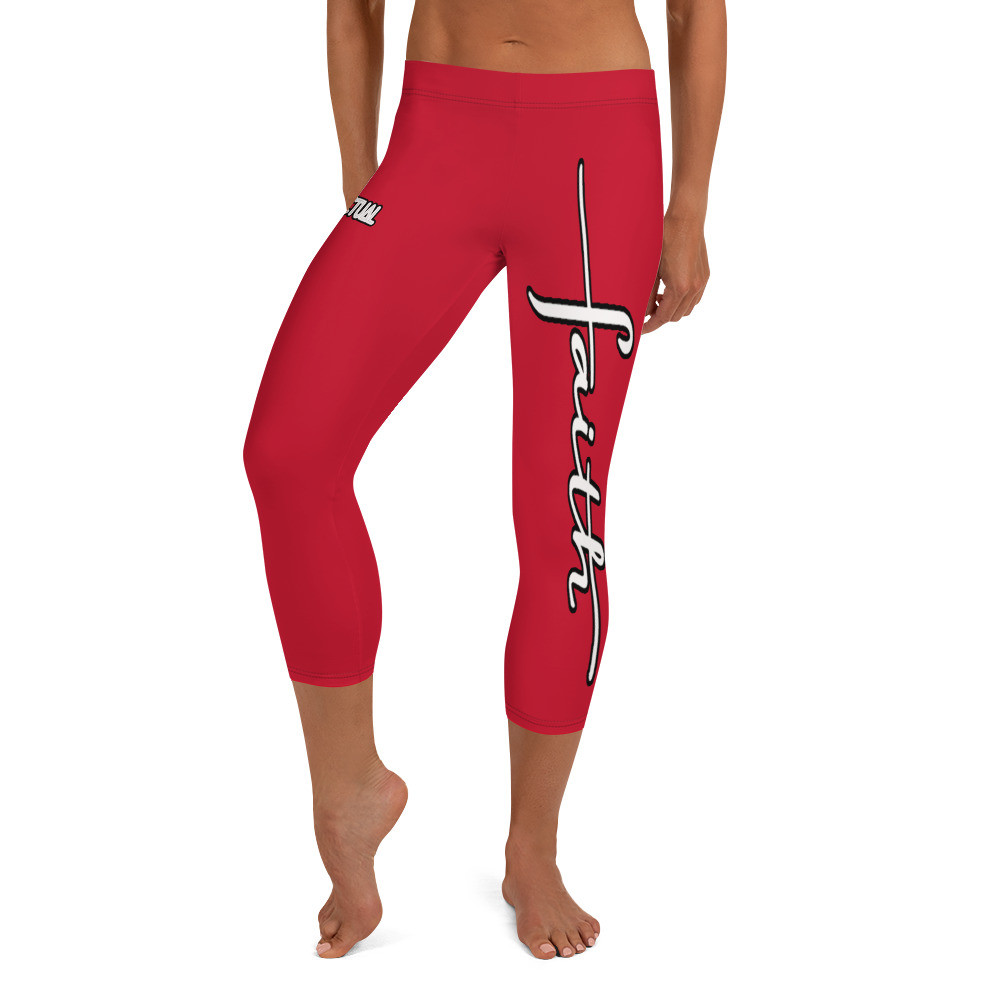 Faith Capri Leggings Red