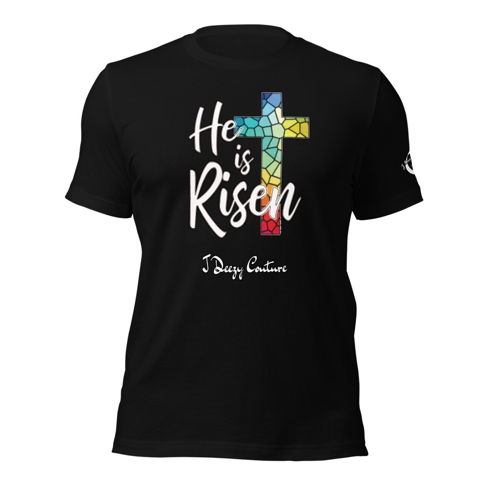 Unisex He Is Risen Color Cross Tee