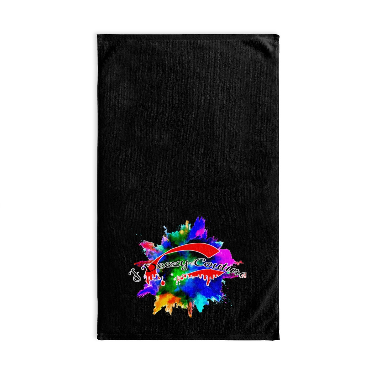 J Deezy Couture Splash Hand Towel (Black)
