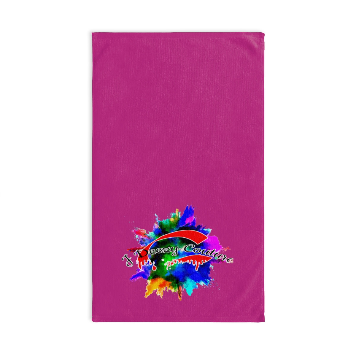 J Deezy Couture Splash Hand Towel (Hot Pink)