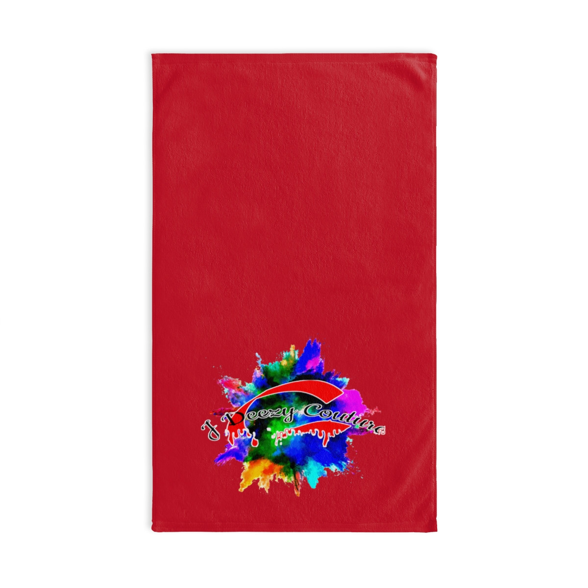J Deezy Couture Splash Hand Towel (Dark Red)