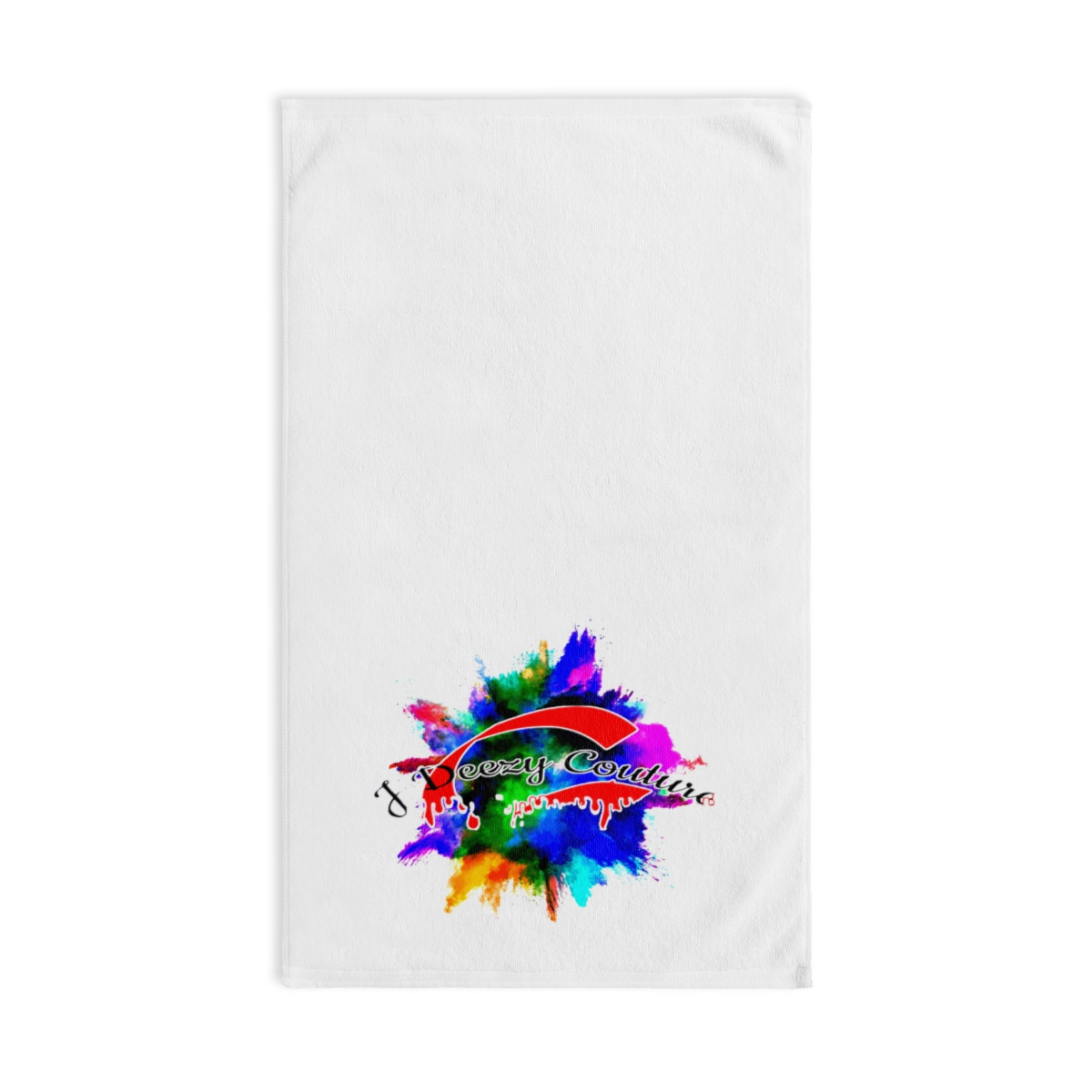 J Deezy Couture Splash Hand Towel (White)
