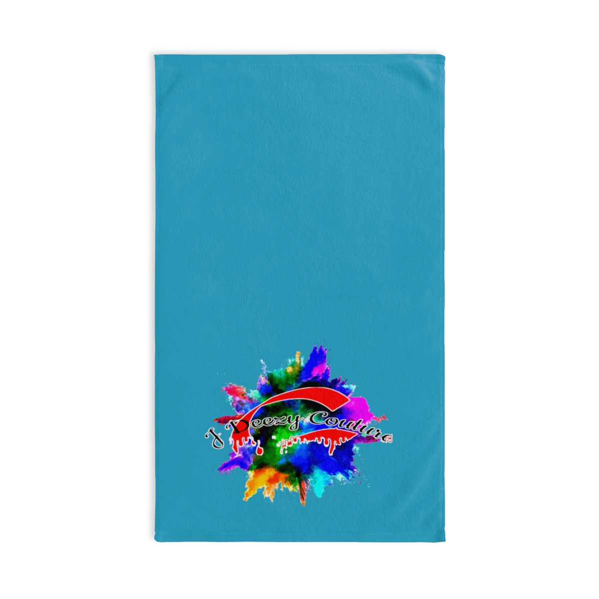 J Deezy Couture Splash Hand Towel (Turquoise)