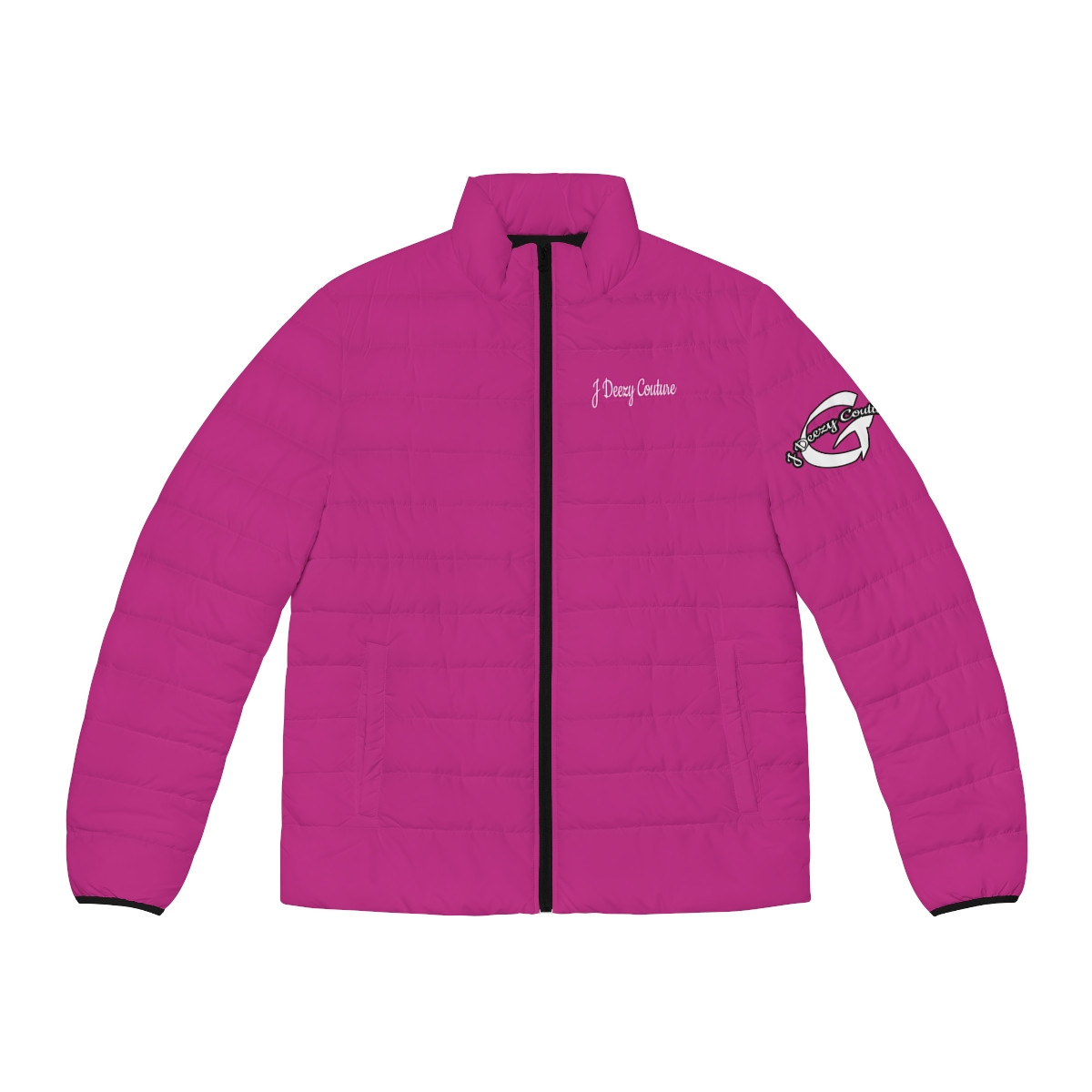 Splash Puffer Jacket (Hot Pink)