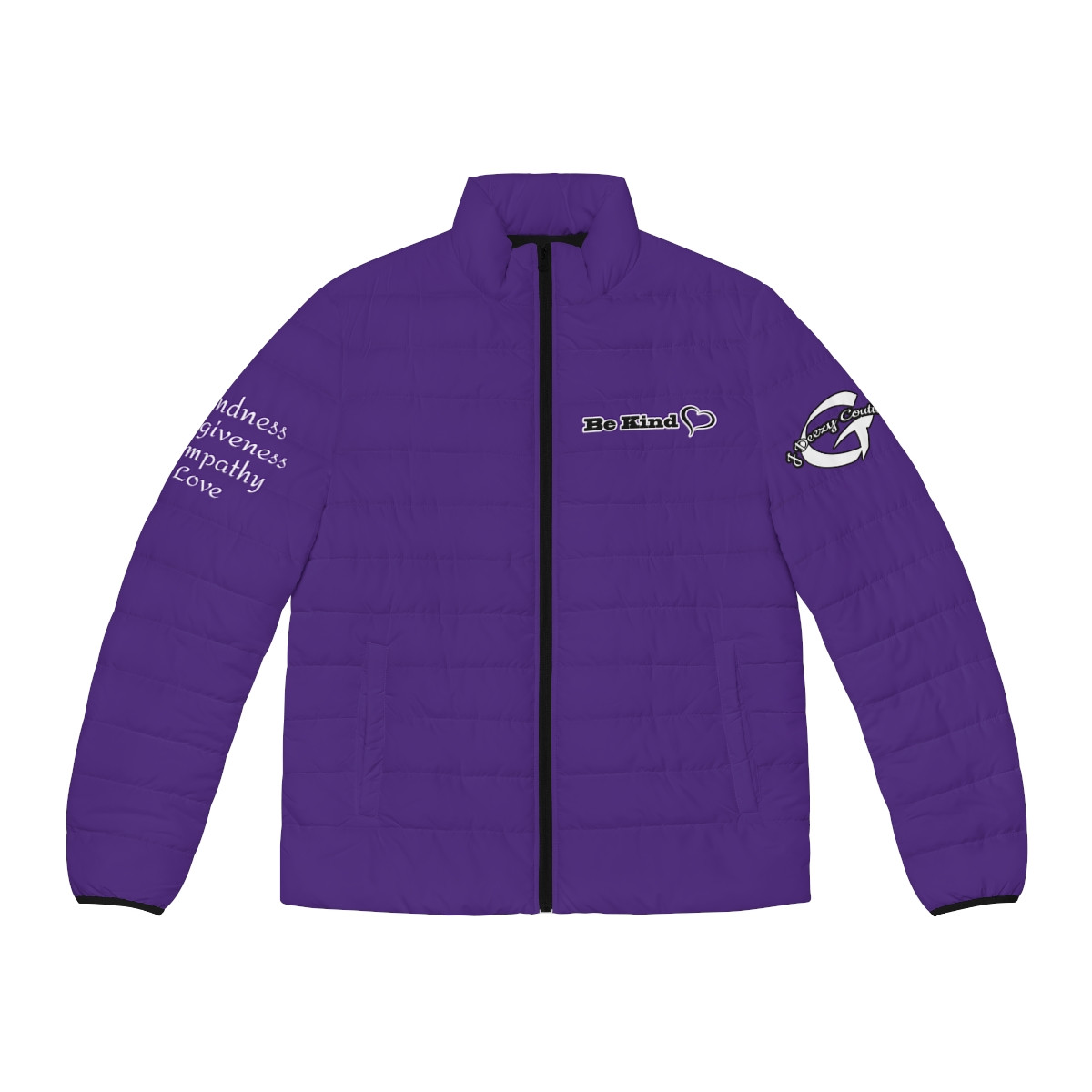 Be Kind Puffer Jacket (Purple)