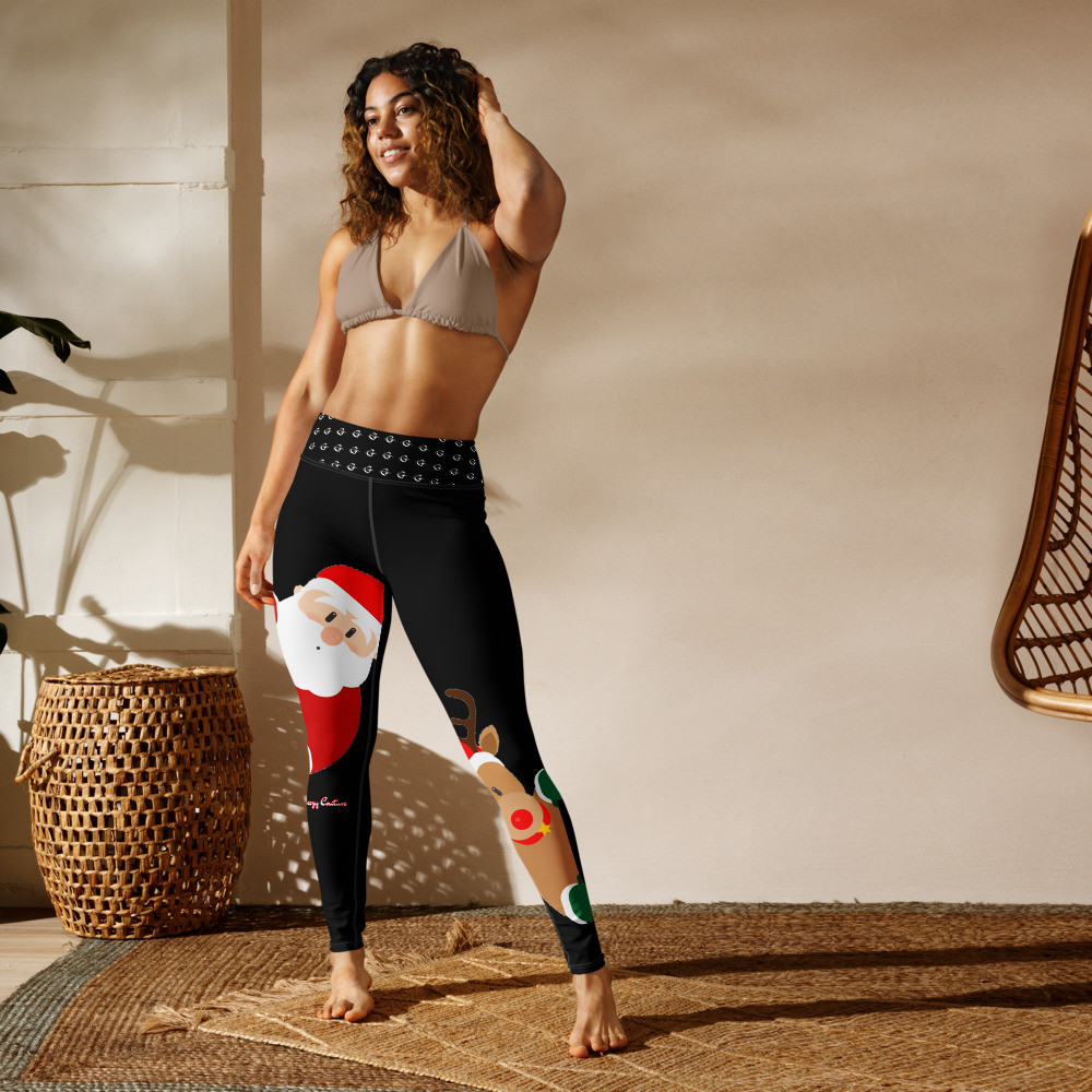 Yoga Christmas Leggings (Black)