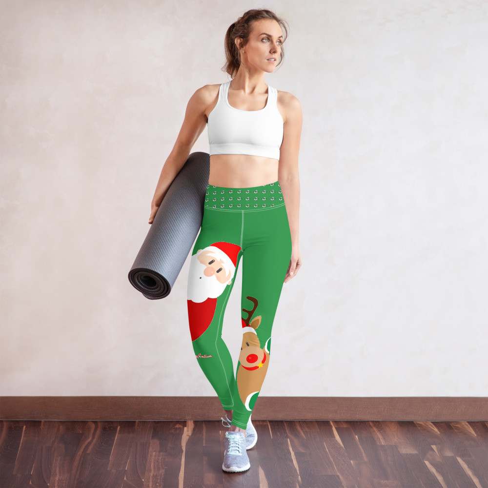 Yoga Christmas Leggings (Green)