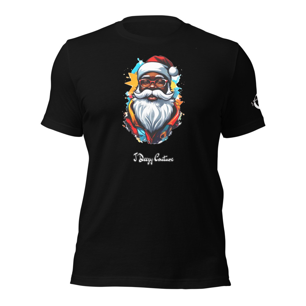 Unisex Black Santa Tee
