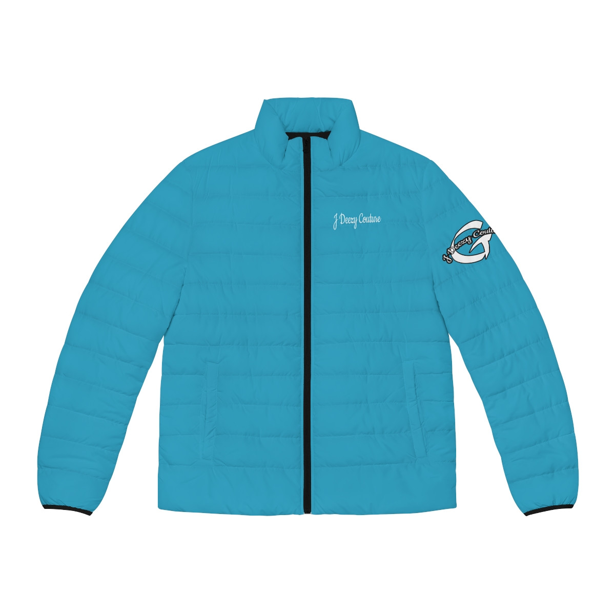 Splash Puffer Jacket (Turquoise)