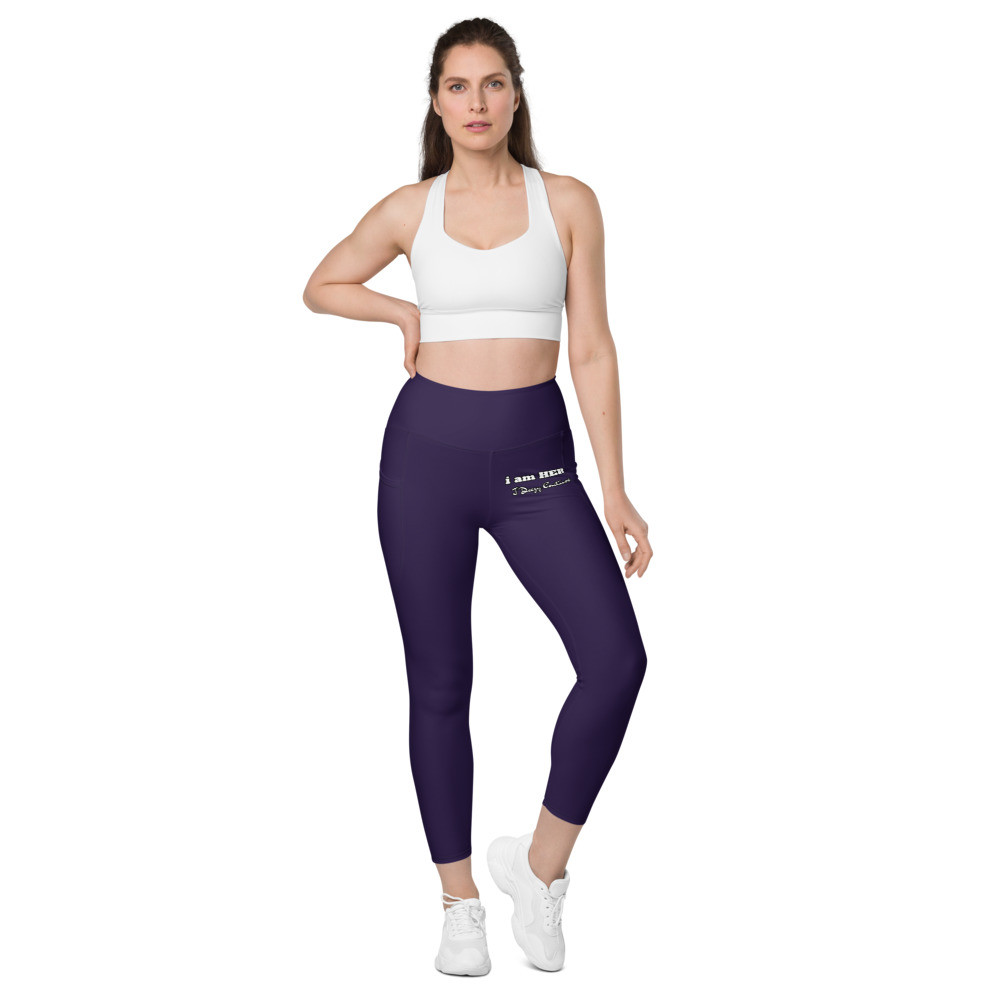 i am HER Leggings W/ Pockets (Purple)