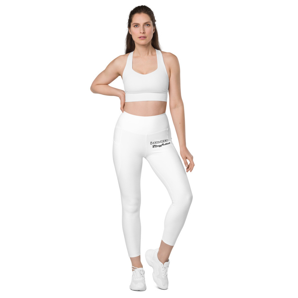 i am HER Leggings W/ Pockets (White)