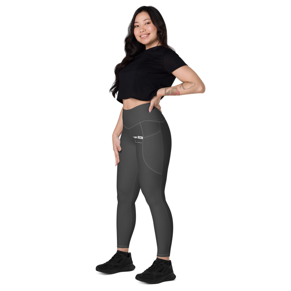 i am HER Leggings W/ Pockets (Grey)