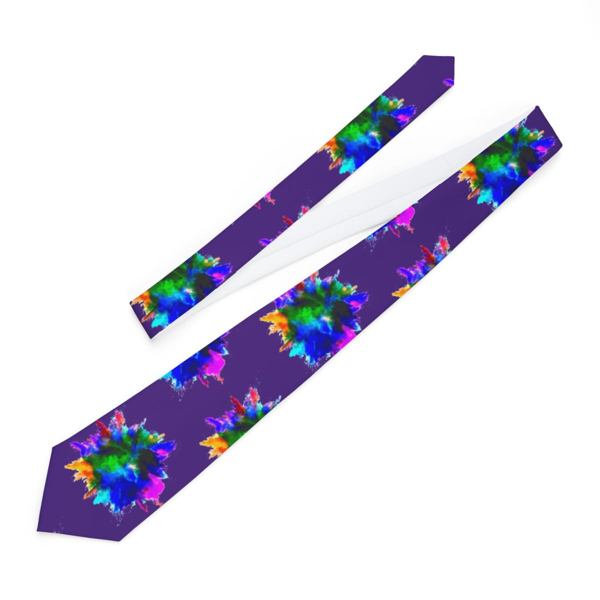 J Deezy Couture Splash Necktie (Purple)