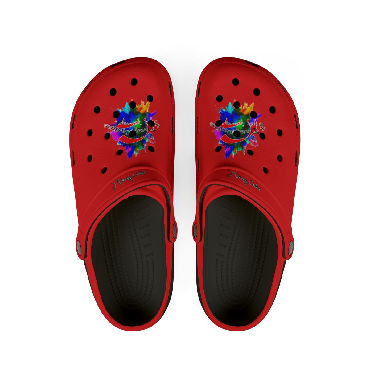 J Deezy Couture Red Croc Clogs
