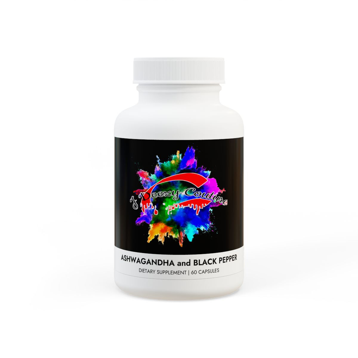 J Deezy Couture Ashwagandha and Black Pepper Supplement (60 capsules)