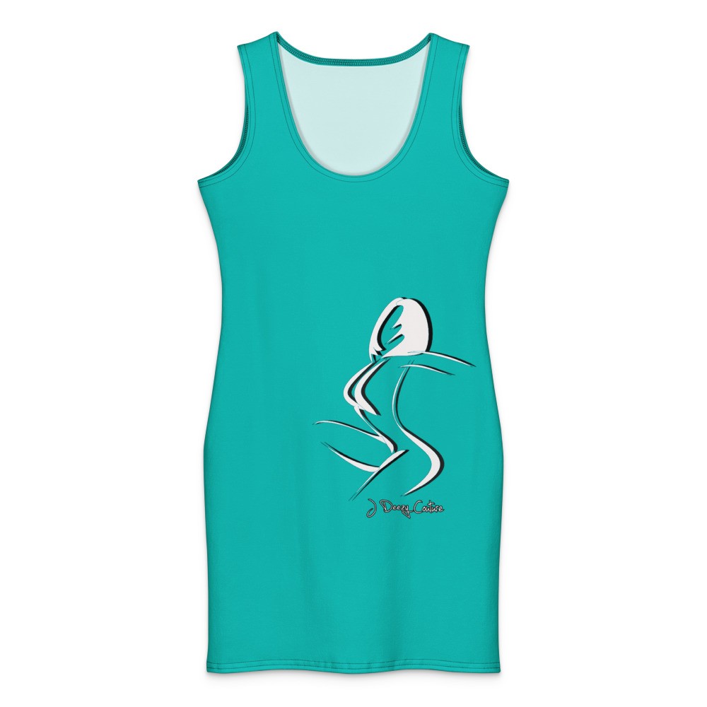Ladylectual Bodycon Dress Turquoise