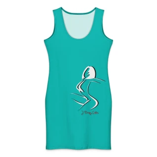 Ladylectual Bodycon Dress Turquoise