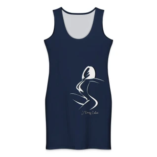 Ladylectual Bodycon Dress Navy