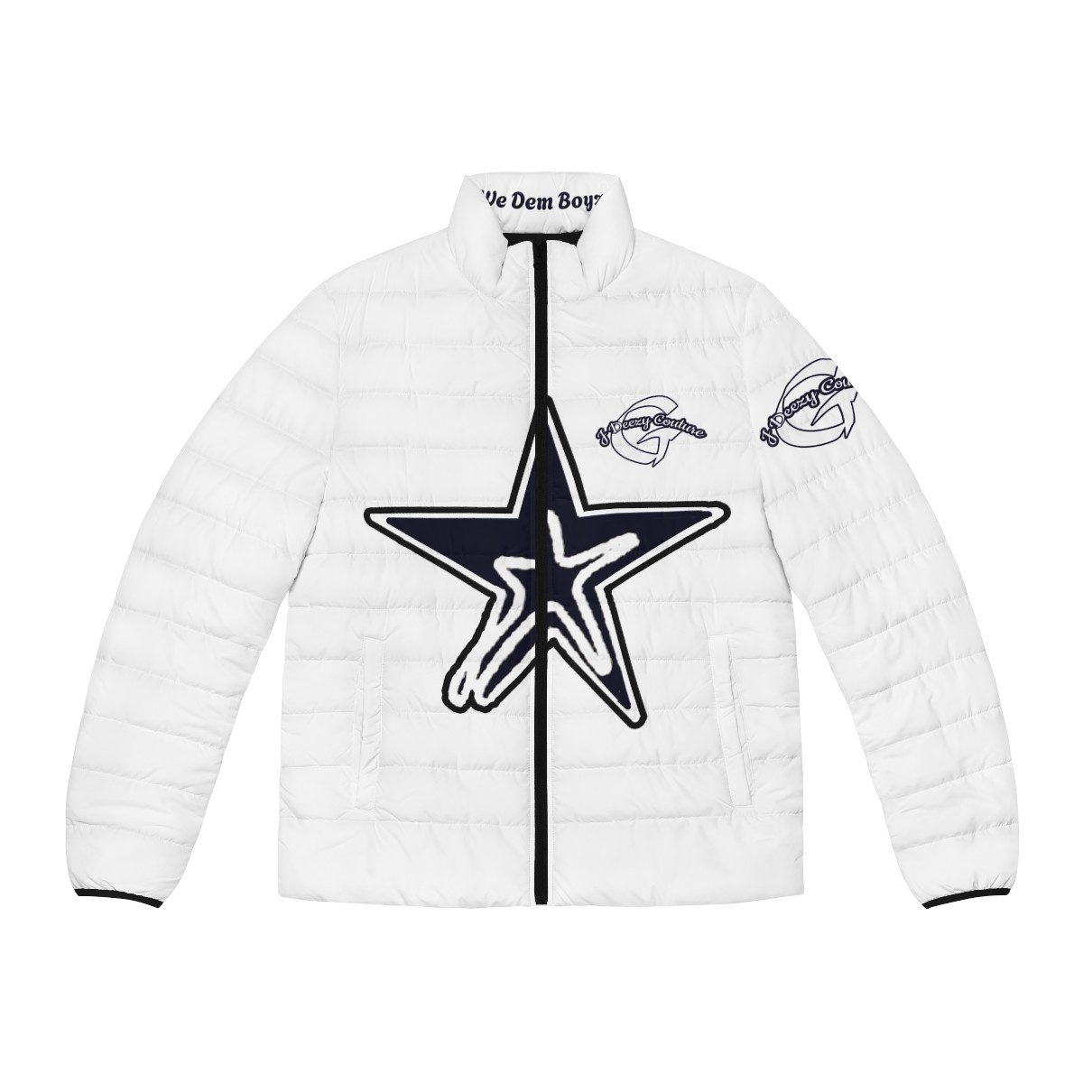 Unisex We Dem Boyz Puffer Jacket White
