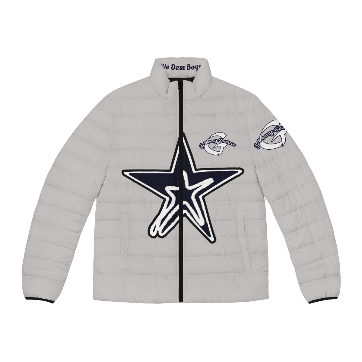 Unisex We Dem Boyz Puffer Jacket Silver