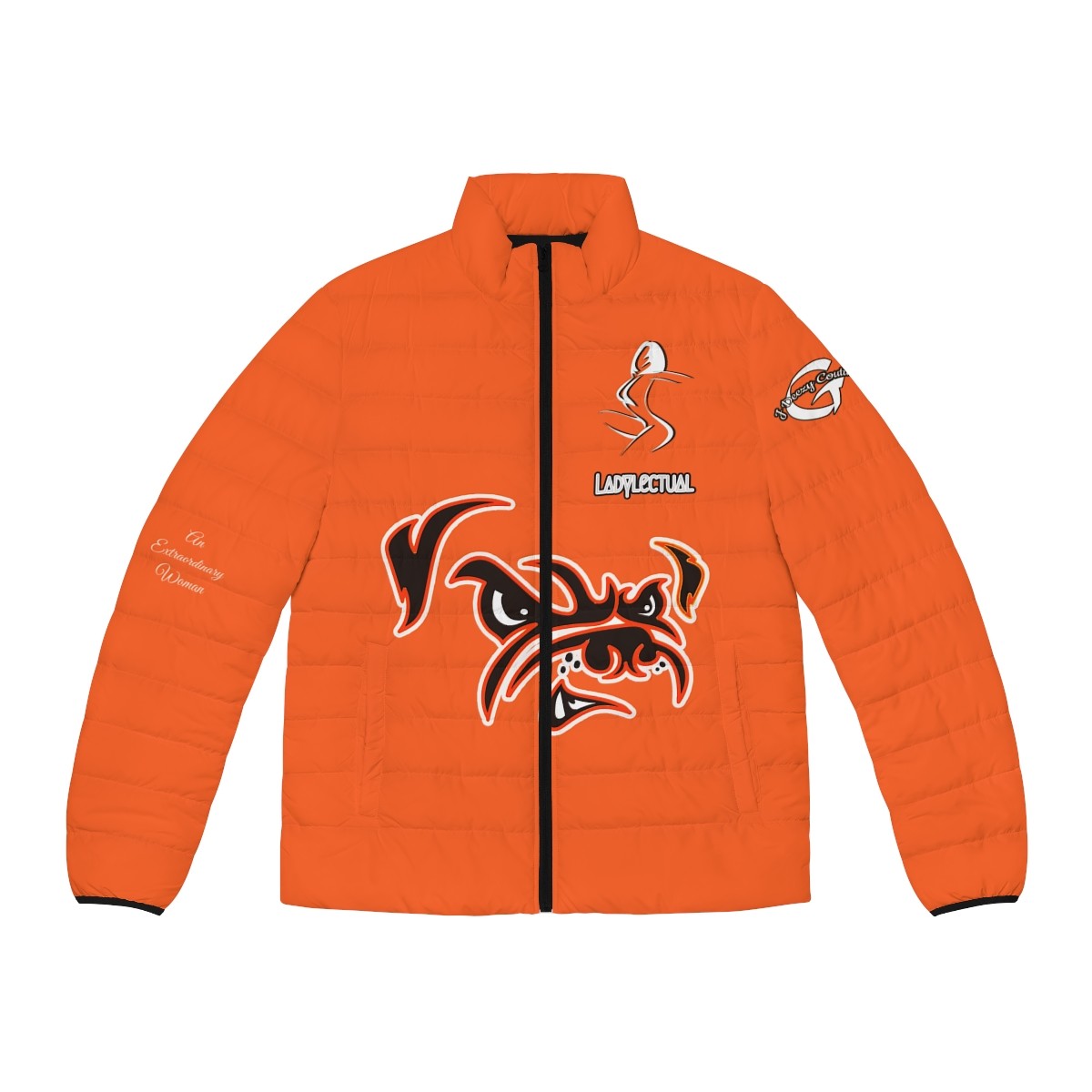 Ladylectual Puffer Jacket Lady Dawg Exclusive Orange
