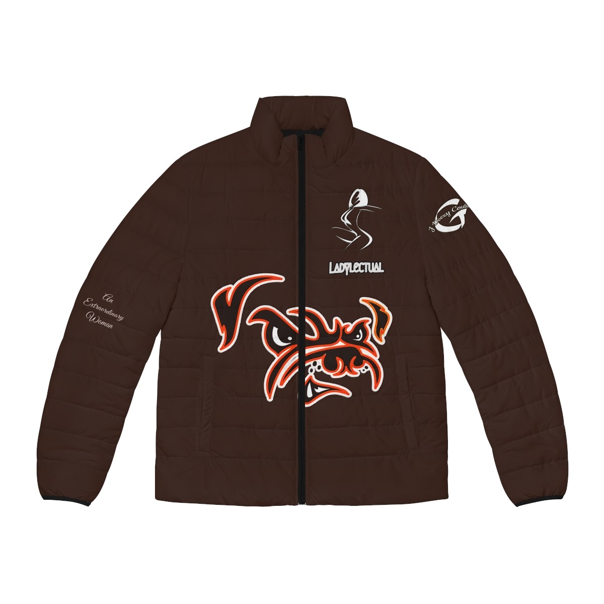 Ladylectual Puffer Jacket Lady Dawg Exclusive Brown
