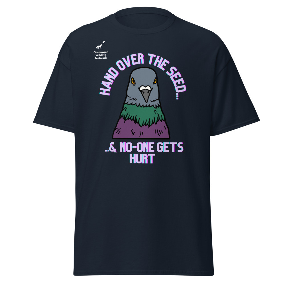 Team Pigeon "hand over the seed..." t-shirt