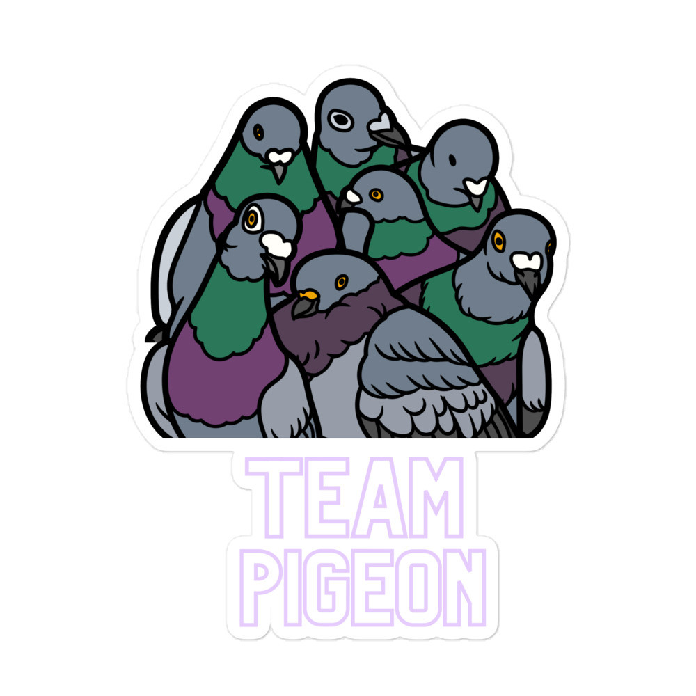 Team Pigeon - bubble-free stickers